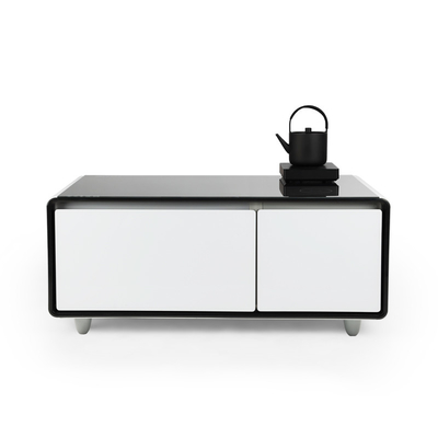 Алюминиевый металлический тип Primst Smart Coffee Table с беспроводной зарядкой и замороженным ящиком
